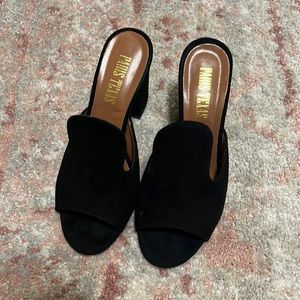Paris Texas Black Mules